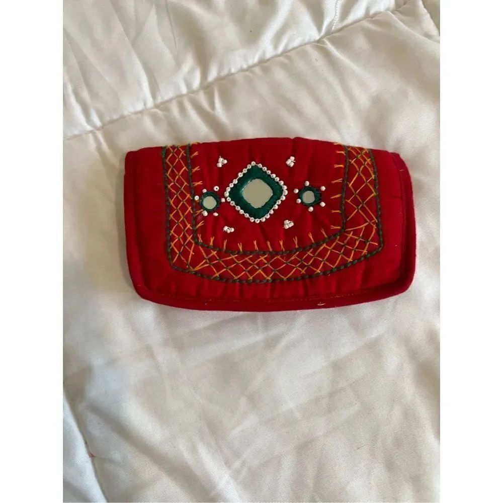 New Indian Wallet Red Handmade